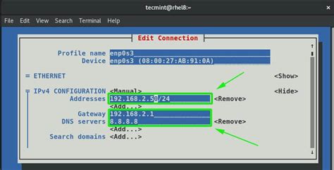 How To Configure Ip Network With ‘nmtui Tool Designlinux