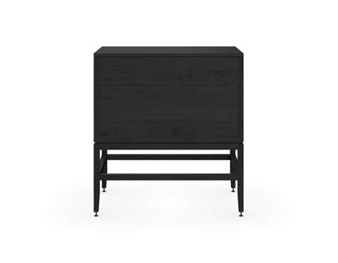 Volitare Storage Cabinet 2 Drawers 33wx24d Black Stain Oakblk Coquo