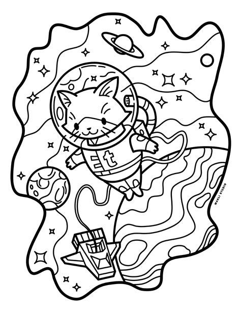 Coloring pages of space | coloring pages gallery. MAKLI STUDIO | Recently made a set of coloring pages for a...