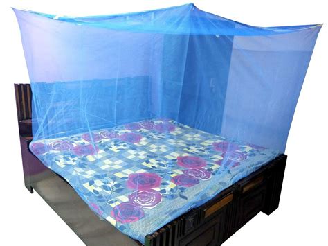 Trendmakerz 6x6 Feet Blue Mosquito Net For Double Bed