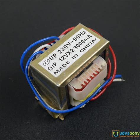 Transformer 12 0 12v 3amp Input Ac 220v 50hz Output Dc 12 Volt 3a Step