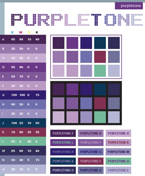 Purple Tone Color Schemes Color Combinations Color Palettes For Print