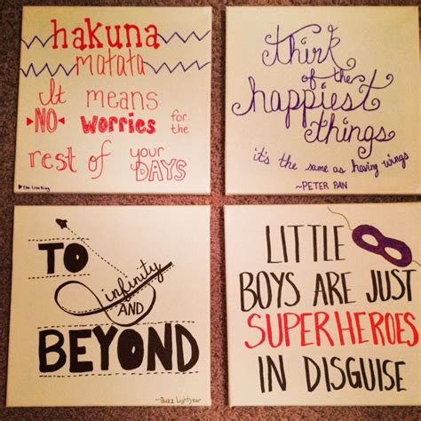 Disney Quotes Made On 12x12 Canvases With Sharpies Not Paint Disney