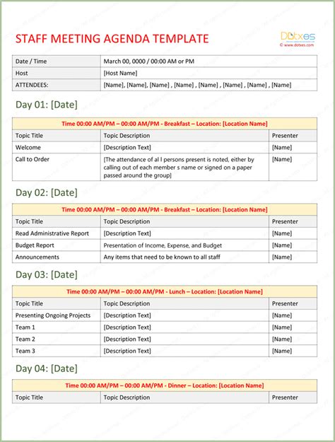 event agenda template write  perfect event agenda