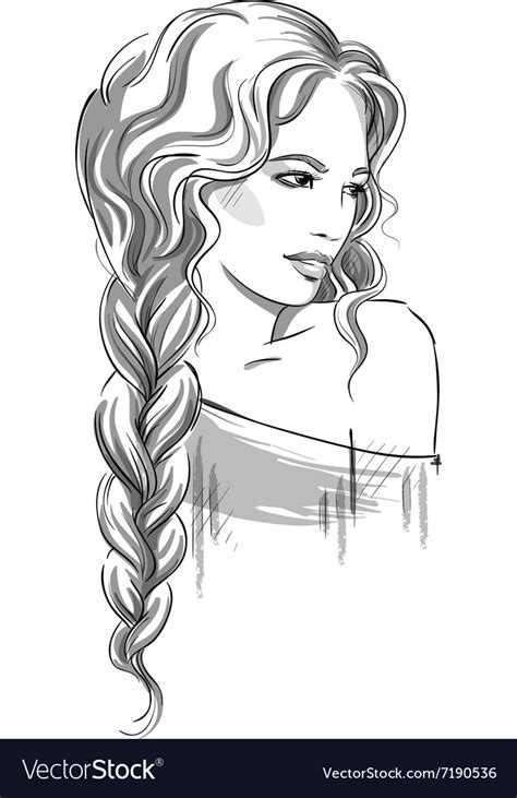 How To Draw A Girl With A Braid Step By Step