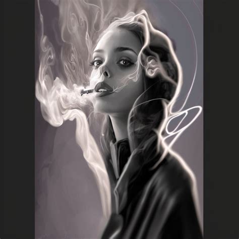 Artstation Ai Version Smoking Girl