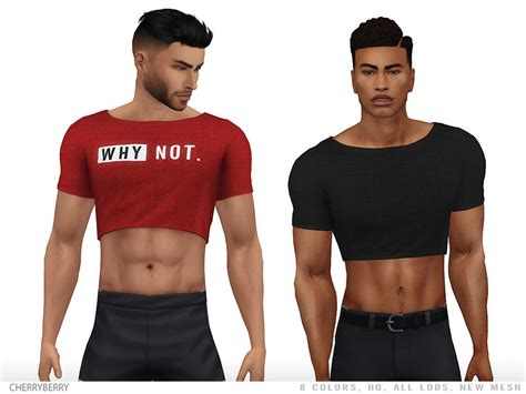 The Sims Resource Why Not Mens Crop Top