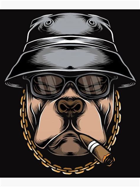 Gangster Dog Poster By Wije76 Redbubble