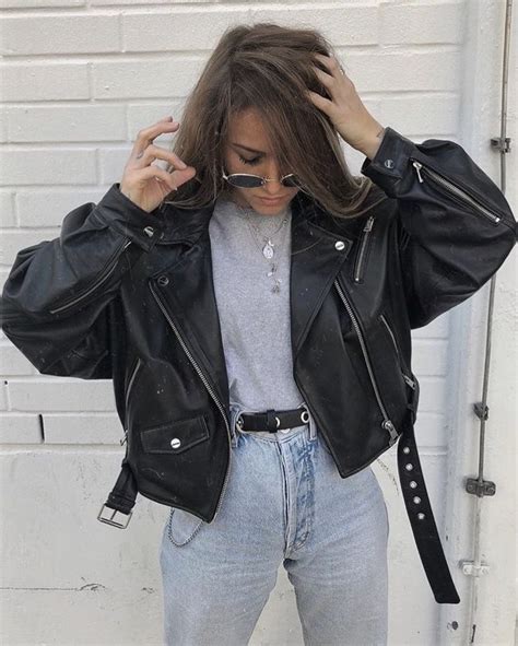 Leather Jacket Outfit Ideas Fall Look Edgy Outfits Leather Jacket