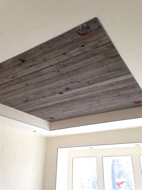 Recessed Reclaimed Wood Ceiling Sundance Log And Timber