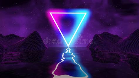 Retro Futuristic Background For Game Music 3d Dance Galaxy Poster 80s