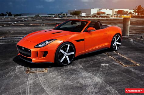 Stunning Orange Jaguar F Type R Enhanced With Vossen Wheels —
