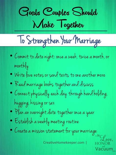 setting goals as a couple to strengthen your marriage healthy marriage marriage goals