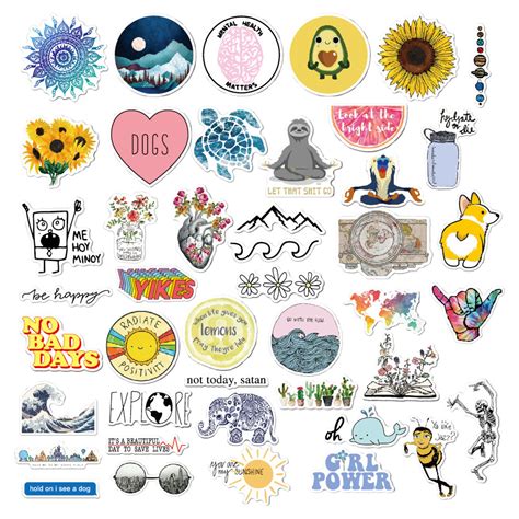 Buy ANERZA VSCO Stickers, Vinyl Waterproof Water Bottle Stickers