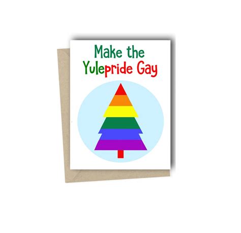 make the yulepride gay holiday christmas card make the etsy