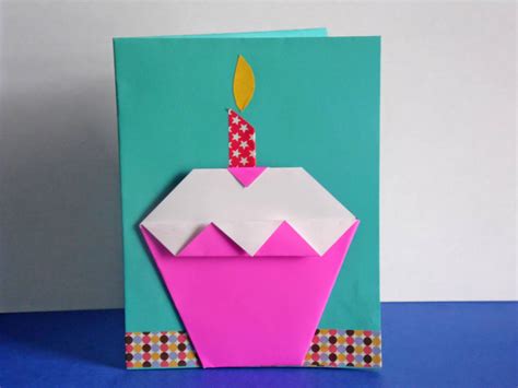 Easy Diy Origami Cupcake Birthday Card