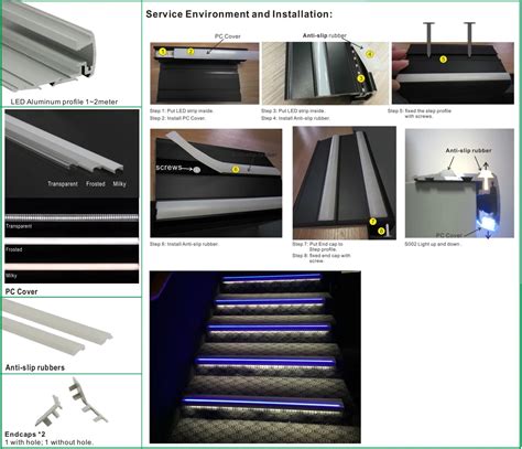 Cinema Stair Led Profile Led Nosing Stair Aluminum Profile Stair Nosing Light With Led Blue