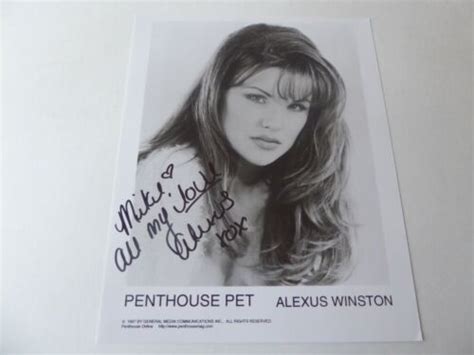 Pretty Penthouse Pet Alexus Winston Authentic Autographed X Promo