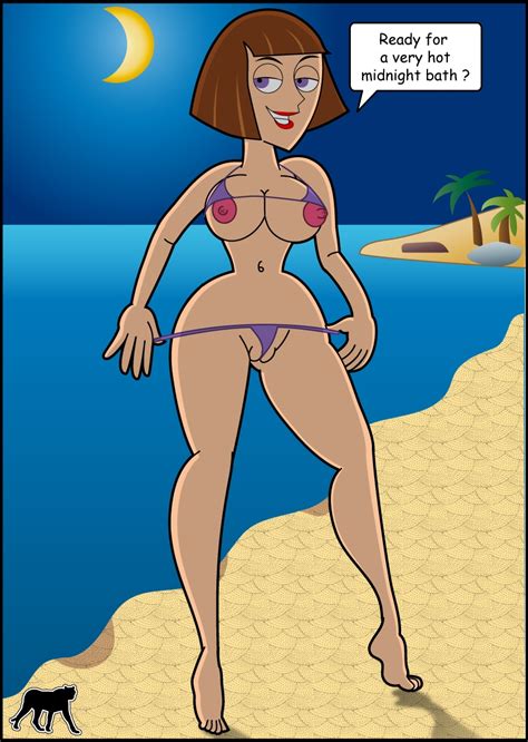 rule 34 areola beach between labia breasts crescent moon danny phantom erect nipples female