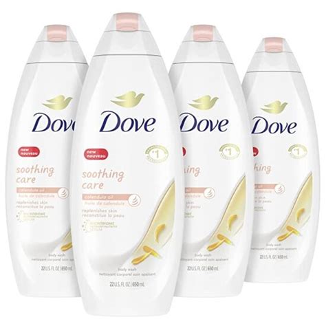 Dove Soothing Care Body Wash For Sensitive Skin With Calendula Infused Oils Pack Of 4 As Low
