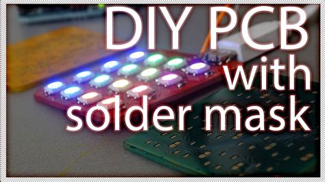 Diy Pcb With Solder Mask Youtube