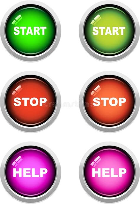 Start Stop Buttons Stock Vector Illustration Of Energy 8440085