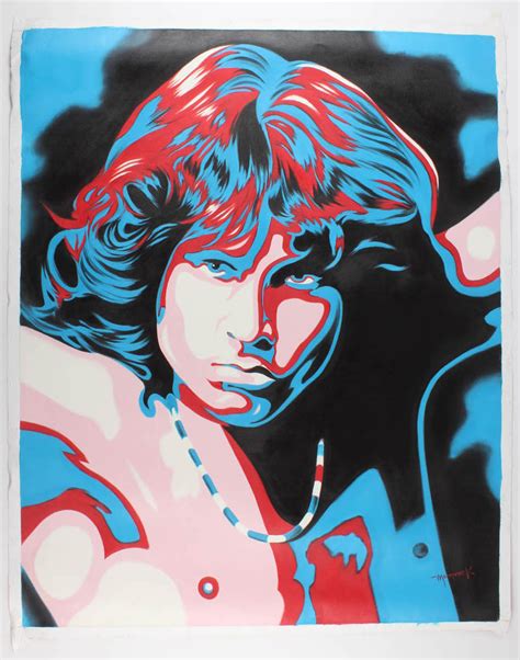 Hector Monroy Signed Jim Morrison 33x4075 Original Oil Painting On