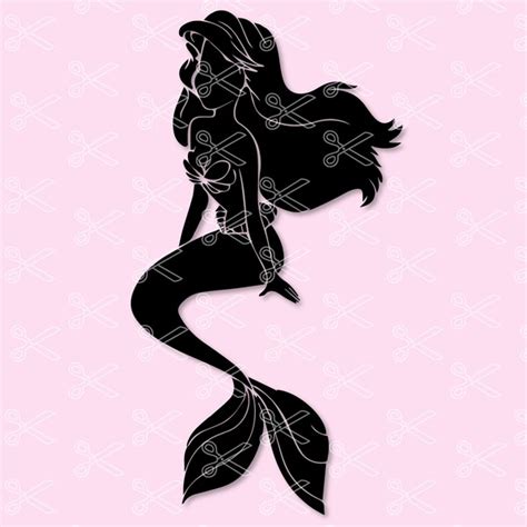 Disney Princess Ariel Silhouette Svg