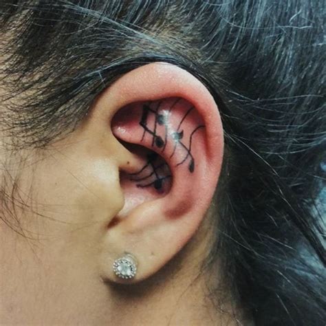 Inside Ear Tattoo