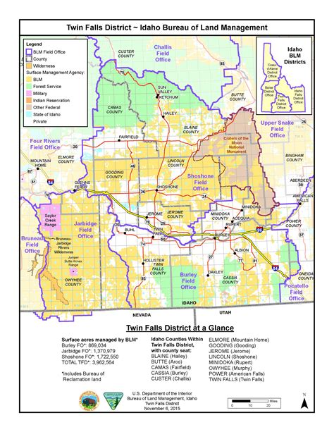 Blm Land Map Idaho Color 2018