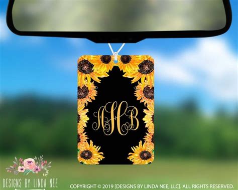 Sunflower Monogrammed License Plate Car Accessories Etsy Car