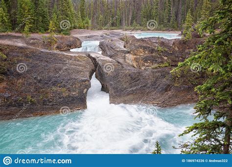 Natural Bridge Yoho National Park British Columbia Canada Stock