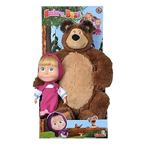 Masha And The Bear Big Bear And Big Doll Soft Toy