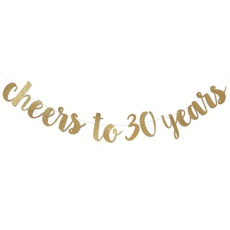 30th Birthday Decorations Cheers To 30 Years Banner 30th Etsy 60th