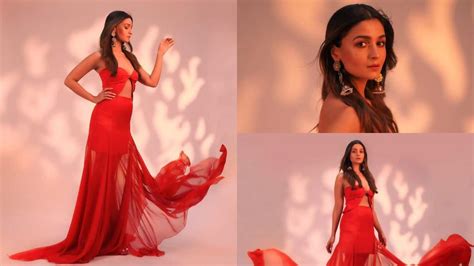 Brahmastra Actress Alia Bhatt Oozes Oomph In This Sexy Red Dress