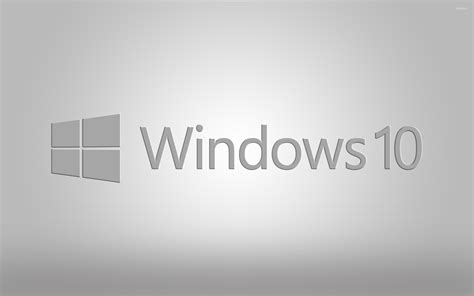 Windows 10 Gray Text Logo On Gray Gradient Wallpaper Computer