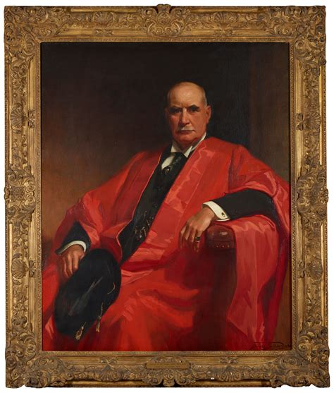 Portrait Of J P Morgan Jr 1867 1943 In A Cambridge Robe The