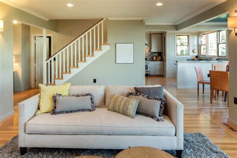 This trick works well when you the warmth of subtle grey and brown in an olive color come to the forefront under interior lighting. Olive Green And Brown Living Room - Modern House