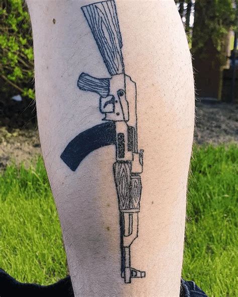 Ak 47 Gun Tattoo Designs