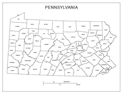 Pennsylvania Labeled Map