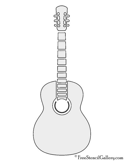 Free Guitar Stencils Printable

