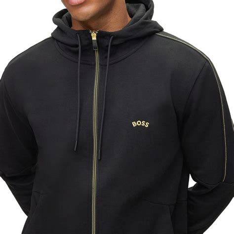 Boss Saggy 2 Full Zip Grid Hoodie Black