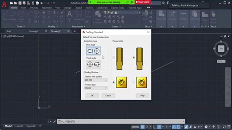 05 Model And Layout Tabs And Drafting Standard Setup Autocad Tutorial