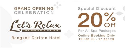 Bangkok Carlton Hotel Sukhumvit Lets Relax Spa
