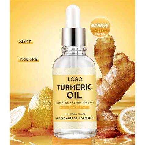 Organic Herbal Anti Aging Tumeric Face Serum Turmeric Essential Oil