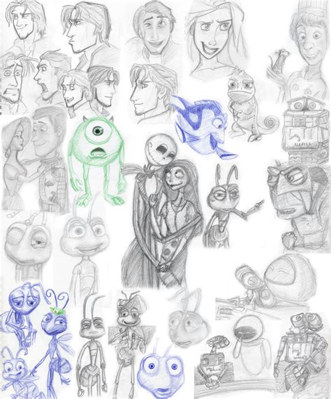 Disney Pixar Sketch Dump 2010 By Leskore On Deviantart