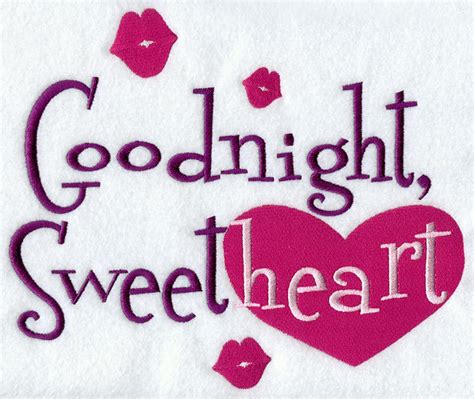 Goodnight Sweetheart Embroidered Waffle Weave Handdish Towel Etsy Good Night Love Images