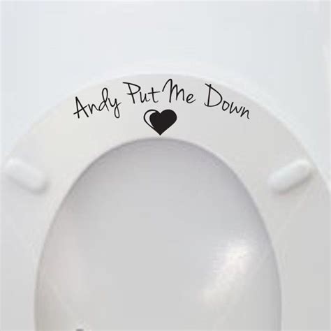 Toilet Seat Sticker Please Put Me Down Wall Art Quote Decal Vinyl
