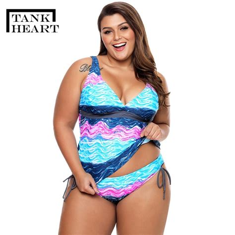 Tank Heart Retro Two Piece Swimsuit With Shorts Biquini Plus Size Swimwear Tankini Swimsuits