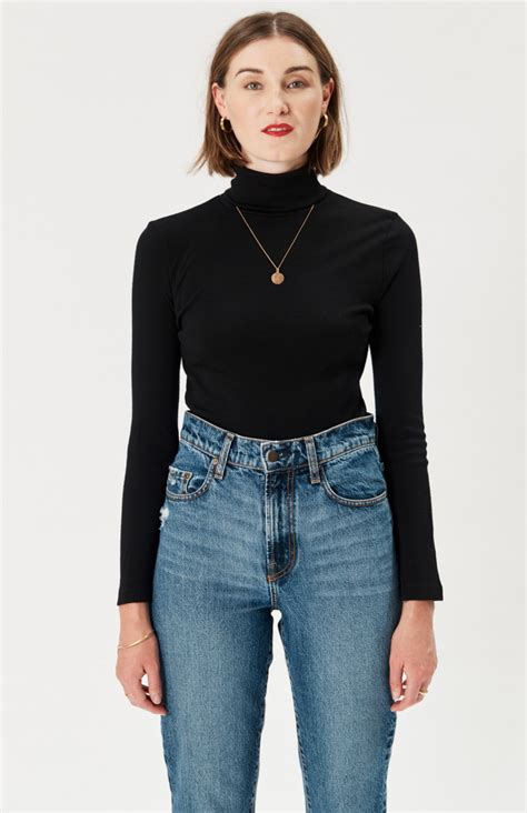 Long Sleeve Turtleneck Black Well Made Clothes Normcore Fashion